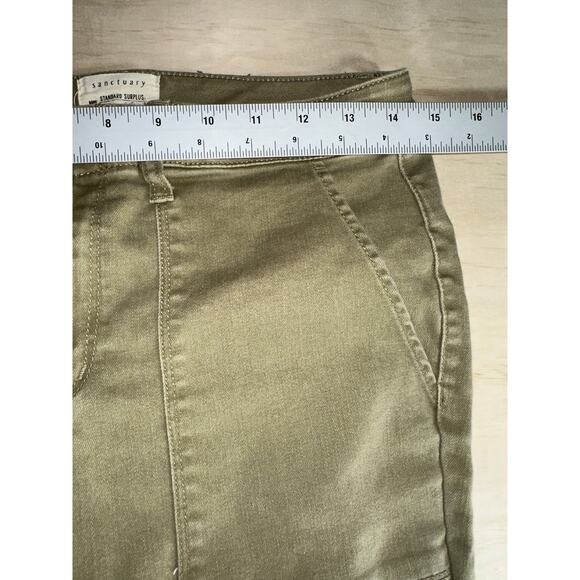 Sanctuary Standard Surplus Utility Pants Women’s 27 Beige Zip Ankle Stretch - Picture 8 of 9